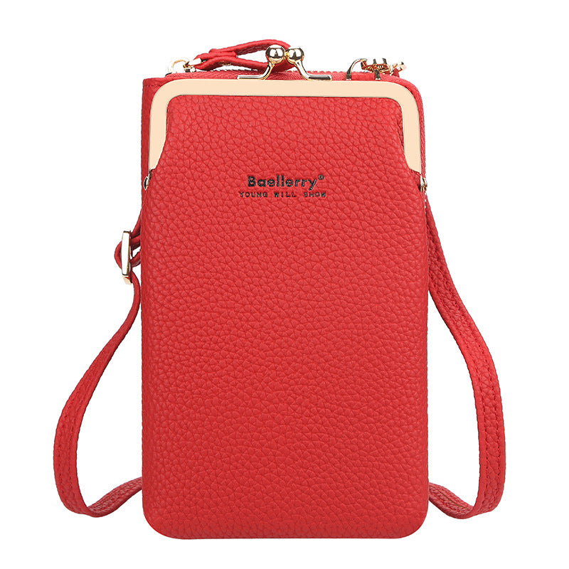 Women's Korean Style Fashion Mid-length Zipper Vertical Bags