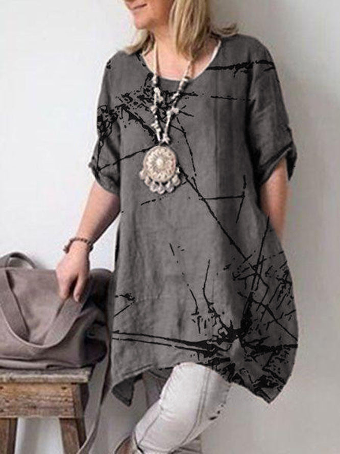 Women's Glamorous Elegant Summer Printed Sleeve Blouses