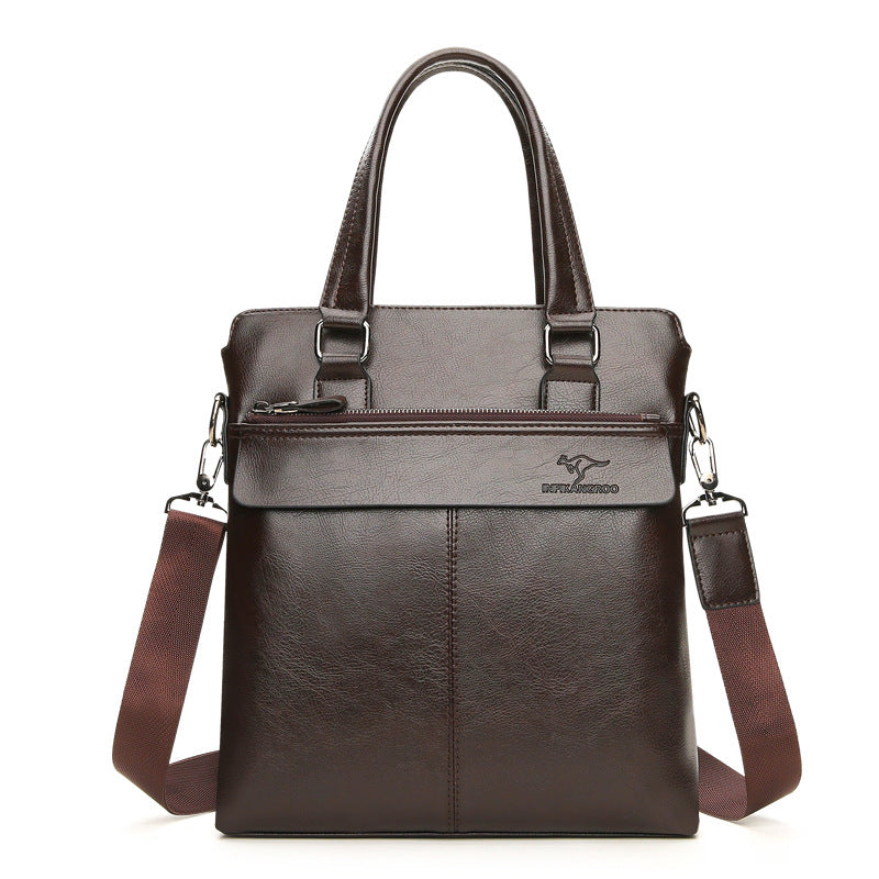 Men's Fashion Business Horizontal Leather File Men's Messenger Bags