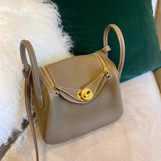 Women's Mini Lindy First Layer Lychee Leather Shoulder Bags