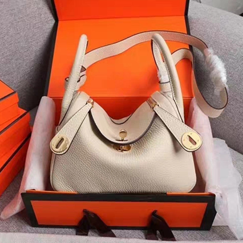 Women's Mini Lindy First Layer Lychee Leather Shoulder Bags