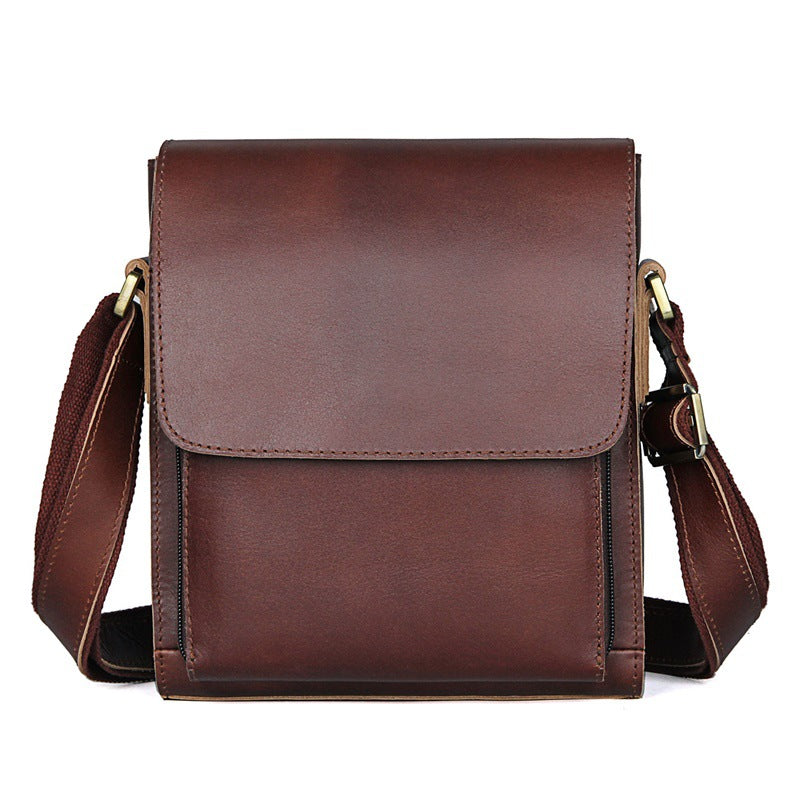 Men's Vintage Genuine Leather Minority Simple Crazy Men's Messenger Bags