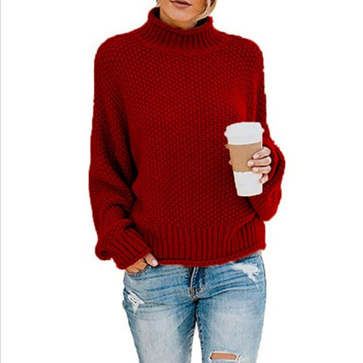 Women's Charming Thick Thread Turtleneck Pullover Sweaters