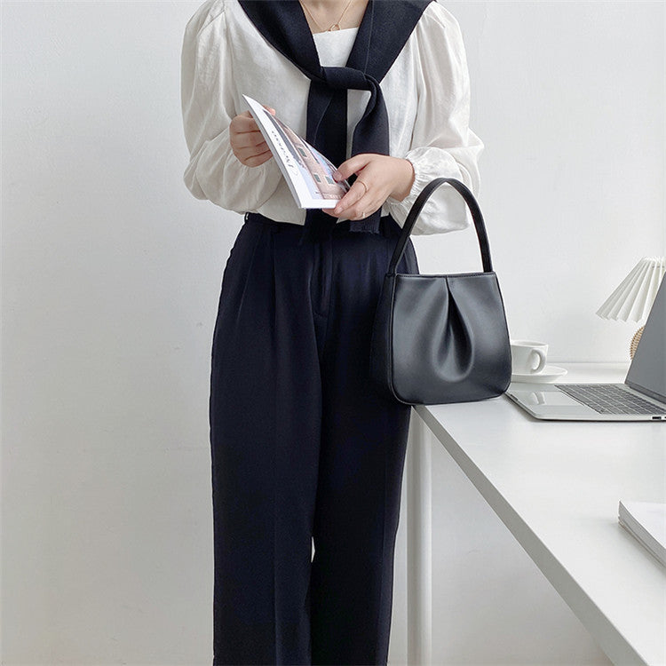 Women's Style High Sense Fashion Pleated Hand Handbags