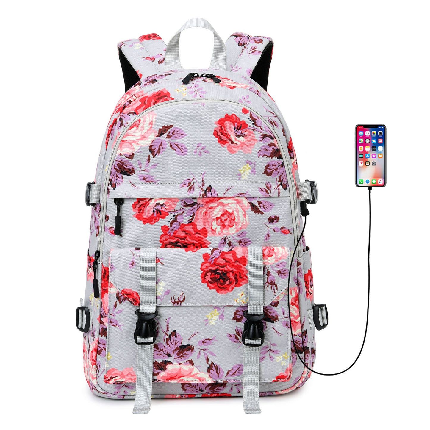 Women's Korean Oxford Cloth Printed Waterproof Rucksack Backpacks