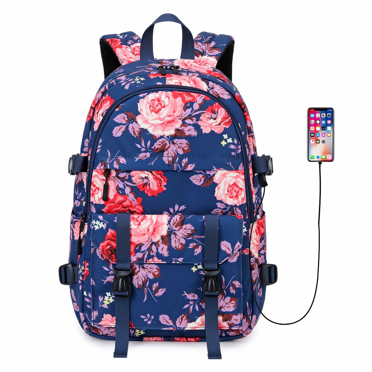 Women's Korean Oxford Cloth Printed Waterproof Rucksack Backpacks