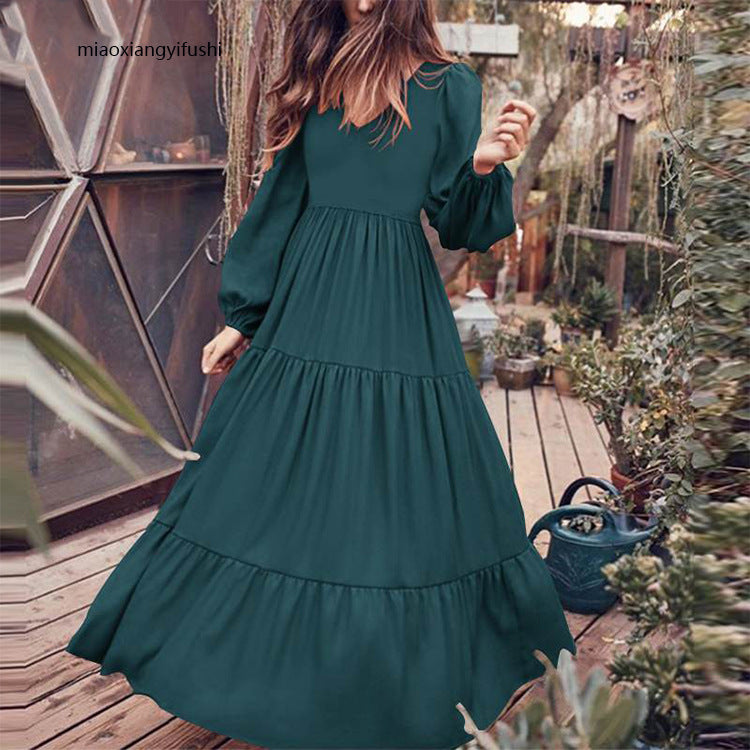 Women's Autumn Street Temperament Swing Dress Dresses
