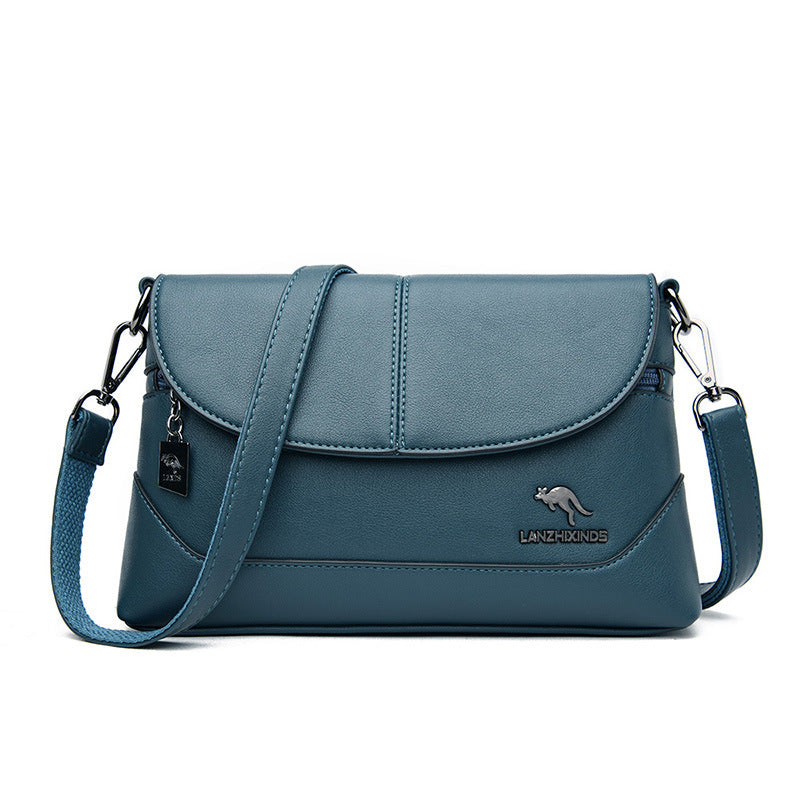 Women's Korean Style Soft Leather Trendy Mom Shoulder Bags