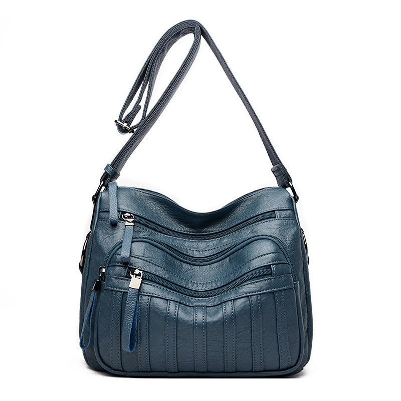 Women's Mother Simple Fashion Soft Leather Large Crossbody Bags