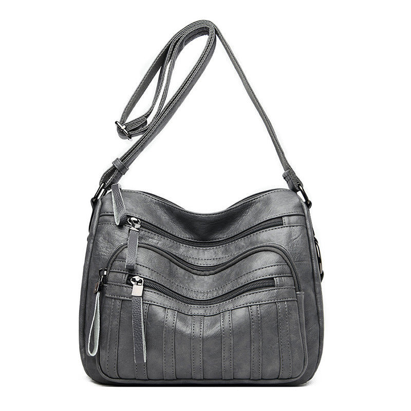 Women's Mother Simple Fashion Soft Leather Large Crossbody Bags