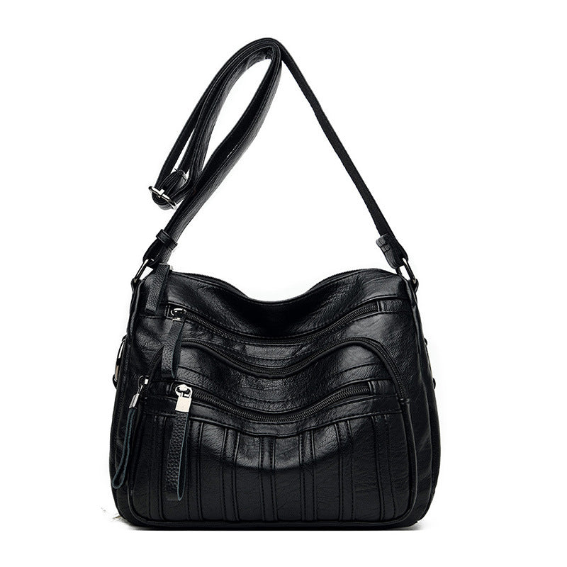 Women's Mother Simple Fashion Soft Leather Large Crossbody Bags