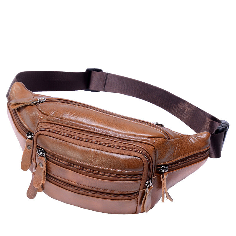 Men's Retro Cowhide First Layer Mobile Fashion Men's Waist Packs