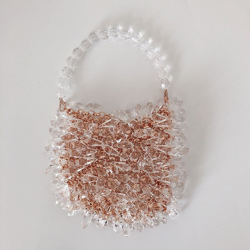 Women's Woven Brown Water Drop Fashion Retro Handbags