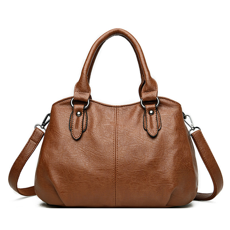 Women's Soft Leather Simple Fashion Versatile Large Crossbody Bags
