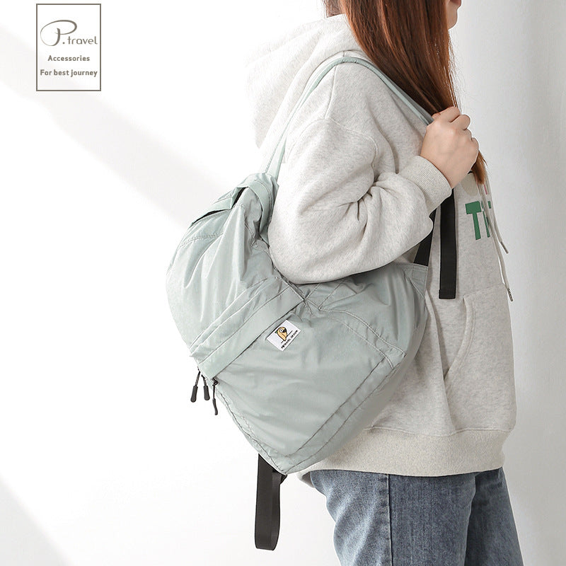 Women's Leisure Fashion Folding Portable Nylon Waterproof Backpacks