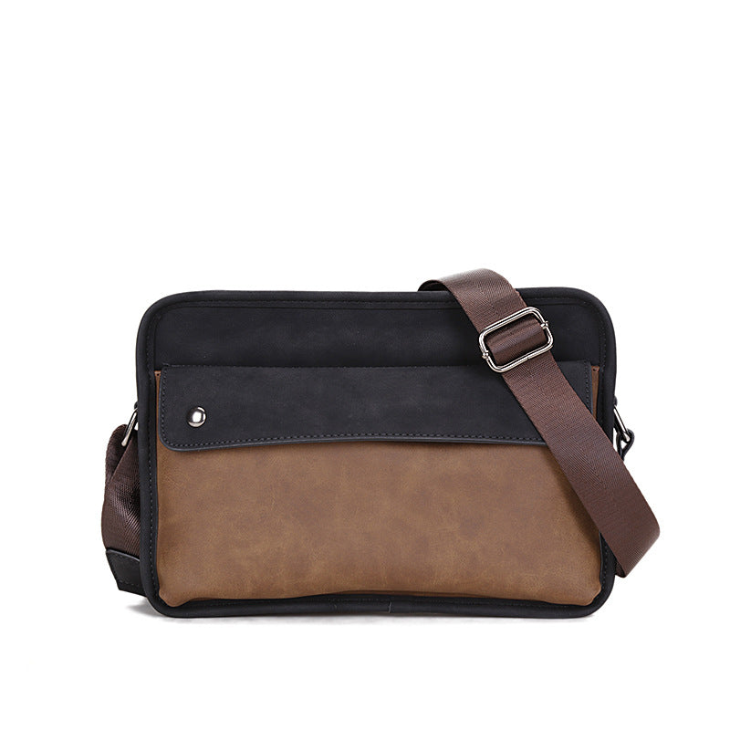 Men's Crazy Horse Leather British Vintage Trendy Men's Messenger Bags