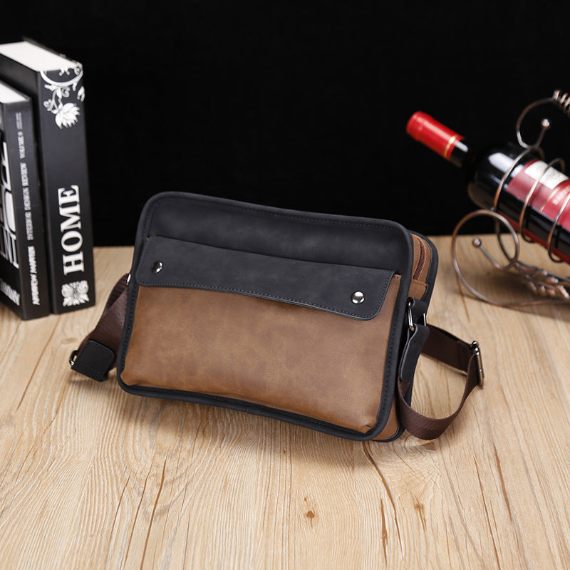 Men's Crazy Horse Leather British Vintage Trendy Men's Messenger Bags