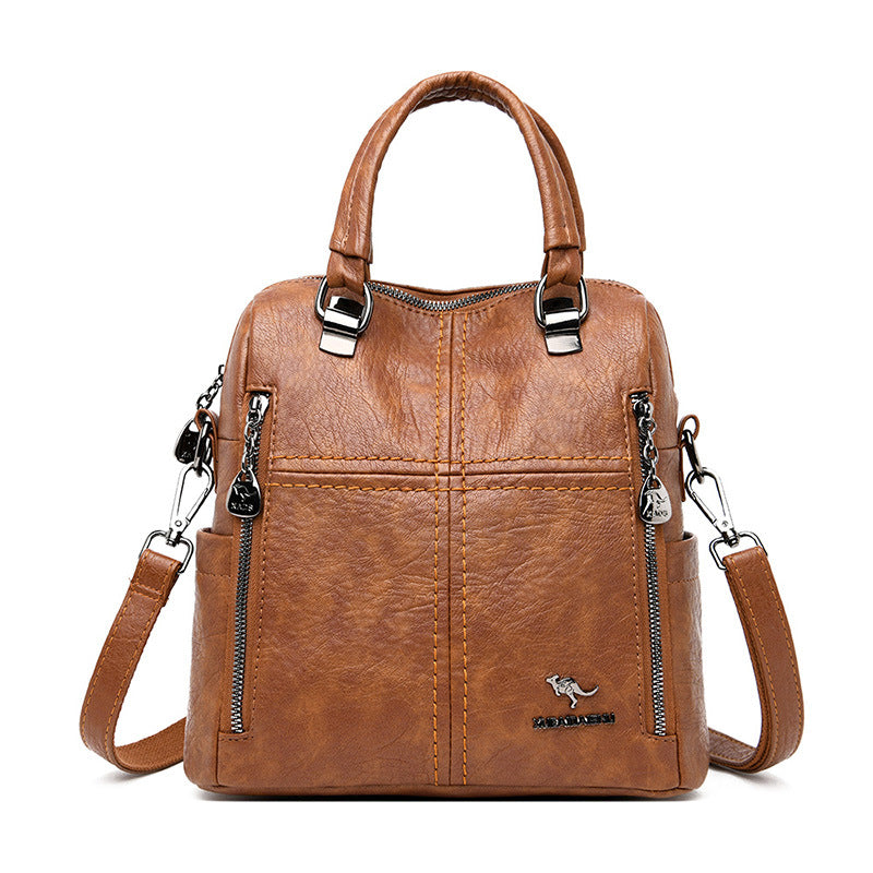 Women's Korean Style Soft Leather Fashionable One Bags