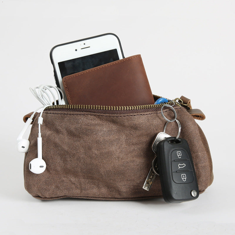 Women's & Men's & Clutch Vintage Canvas Long Zipper Bags