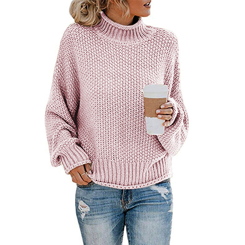 Women's Classic Thick Thread Turtleneck Pullover Sweaters