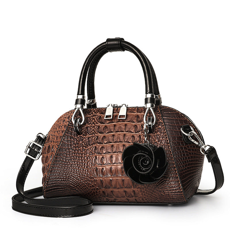 Women's Shell Crocodile Pattern Fashion Retro Shoulder Bags