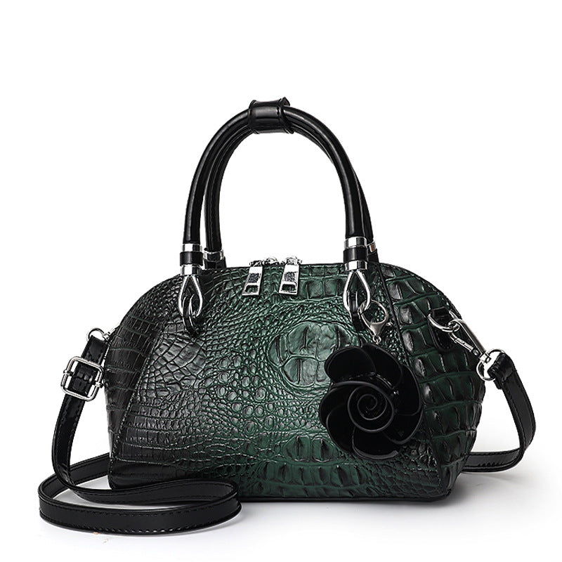 Women's Shell Crocodile Pattern Fashion Retro Shoulder Bags