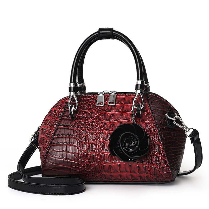 Women's Shell Crocodile Pattern Fashion Retro Shoulder Bags