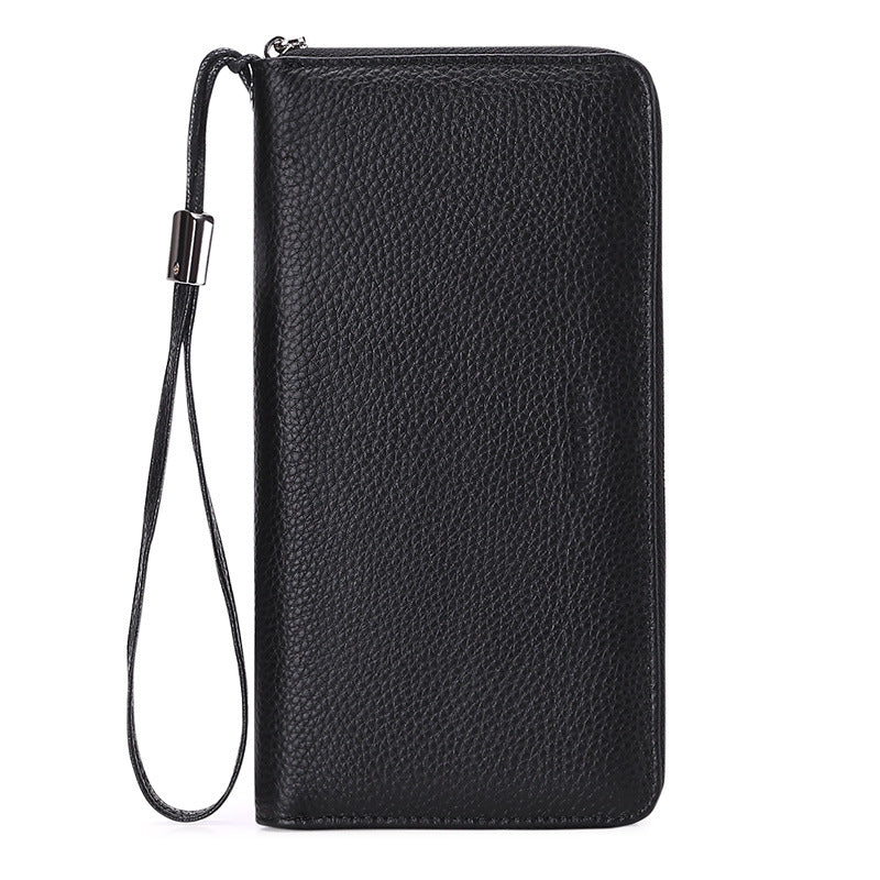 Women's Swiping Leather Large Capacity Long Top Layer Cowhide Ladies Wallets