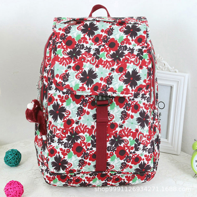 Women's Clearance Monkey Large Computer Nylon Cloth Backpacks