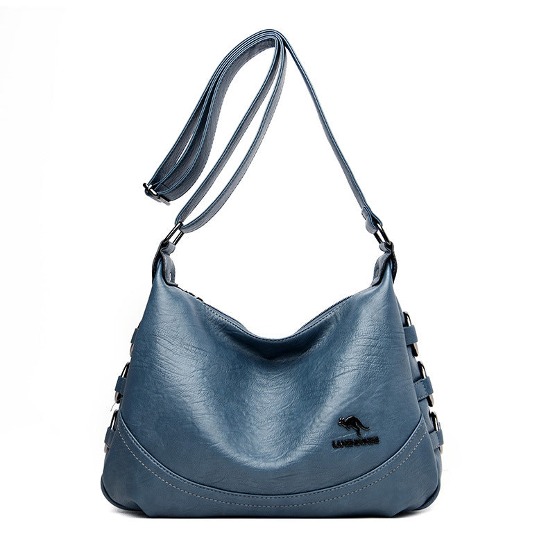 Women's Mother's Fashion Large Capacity Soft Leather Bags