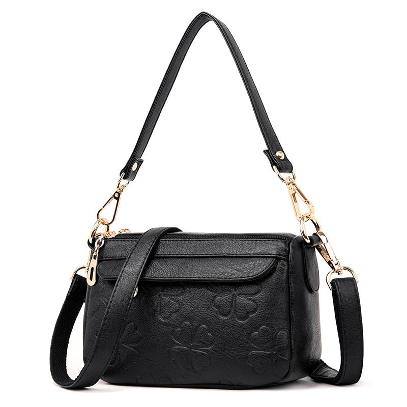 Women's Korean Style Fashion Mom Texture Soft Shoulder Bags