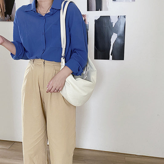 Women's Korean Style Fashion Simple Trendy Canvas Crossbody Bags