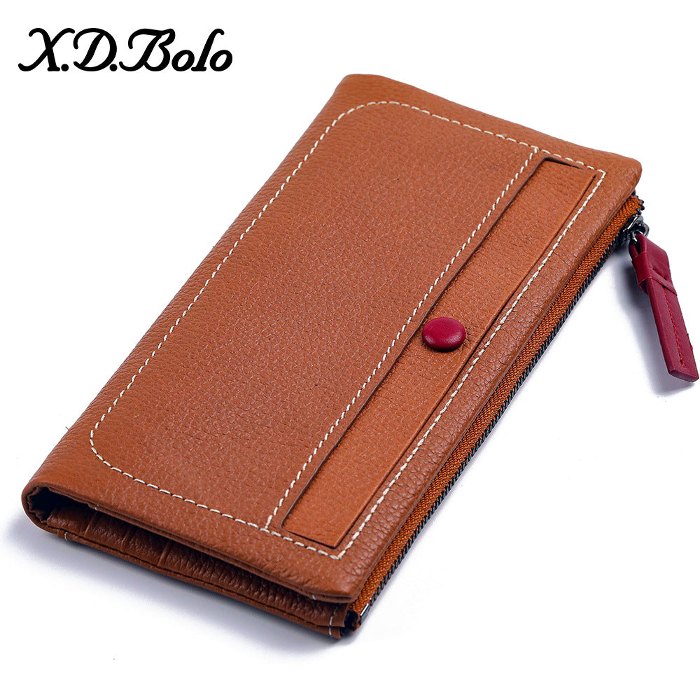 Women's Fashion Long Zipper Two-fold Multiple Slots Ladies Wallets