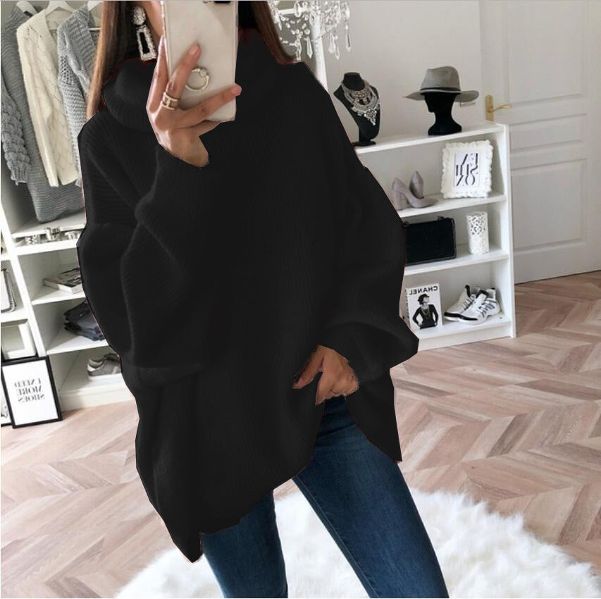 Women's Fashion Casual Knitted Loose Solid Color Knitwear