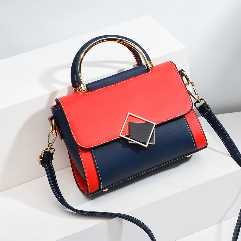 Women's Korean Style Fashion Color Contrast Trendy Small Square Bags