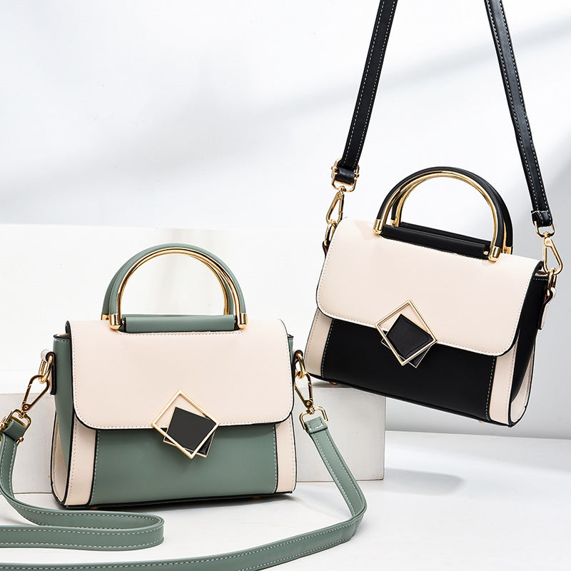 Women's Korean Style Fashion Color Contrast Trendy Small Square Bags