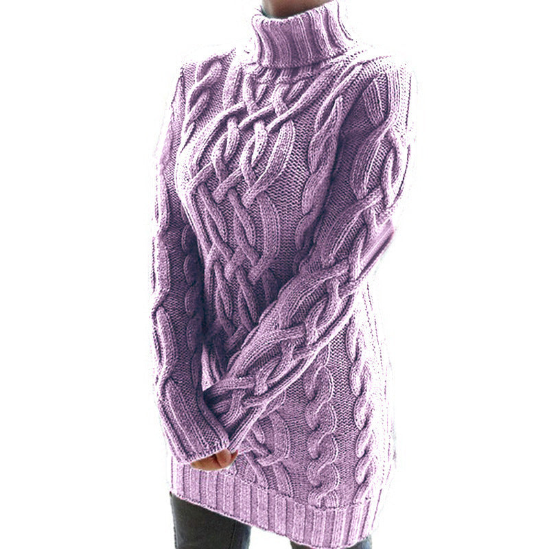 Women's Padded Lapel Long Sleeve Retro Thick Sweaters