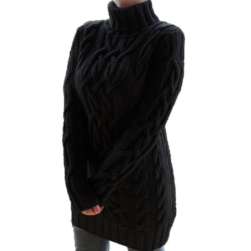 Women's Padded Lapel Long Sleeve Retro Thick Sweaters