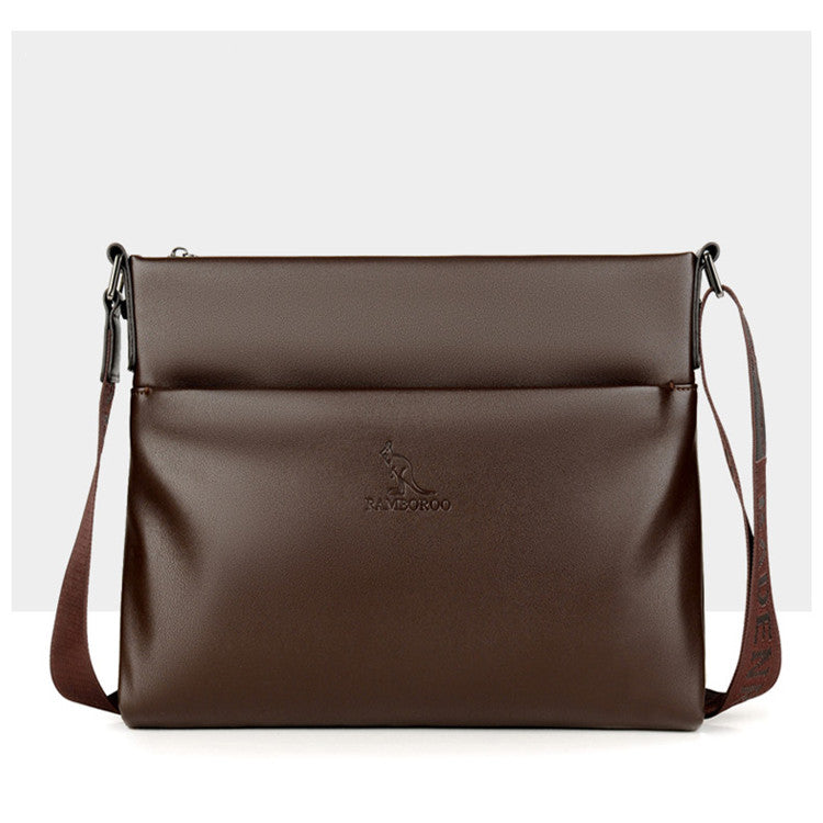 Men's Quality Leather Soft Surface Waterproof Horizontal Men's Shoulder Bags