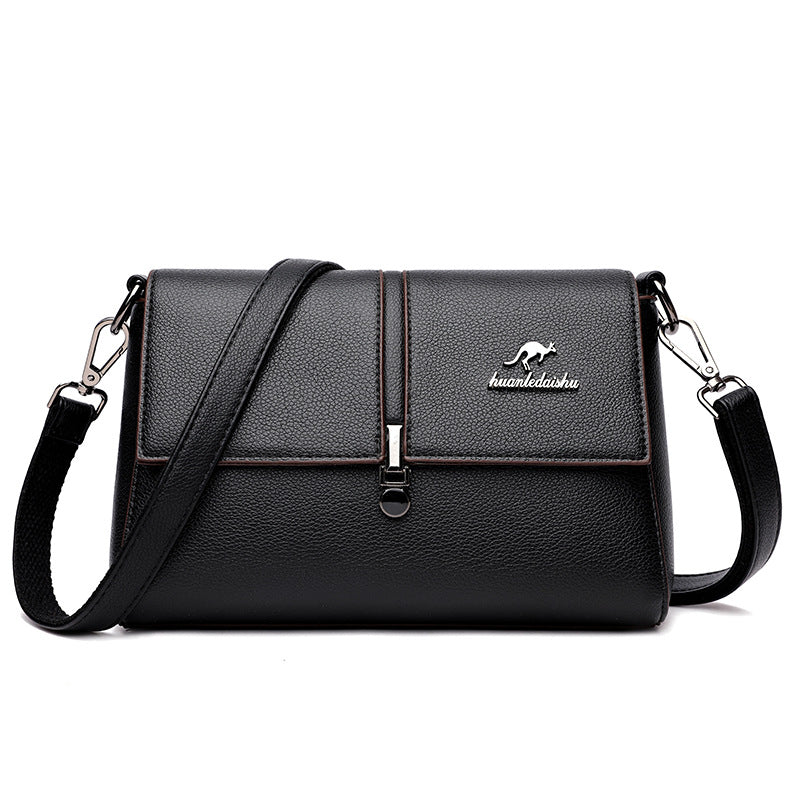 Women's Denis Kangaroo Leather Lychee Retro Easy Handbags