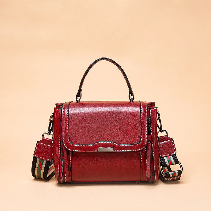 Women's Tide Cowhide Retro Portable Dignified Goddess Crossbody Bags