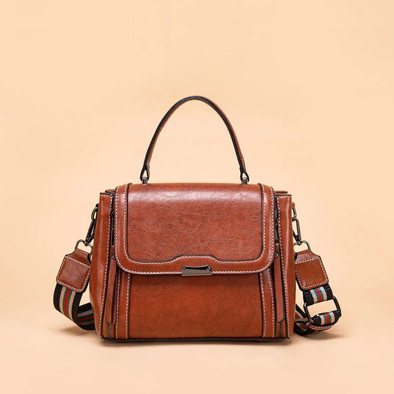 Women's Tide Cowhide Retro Portable Dignified Goddess Crossbody Bags