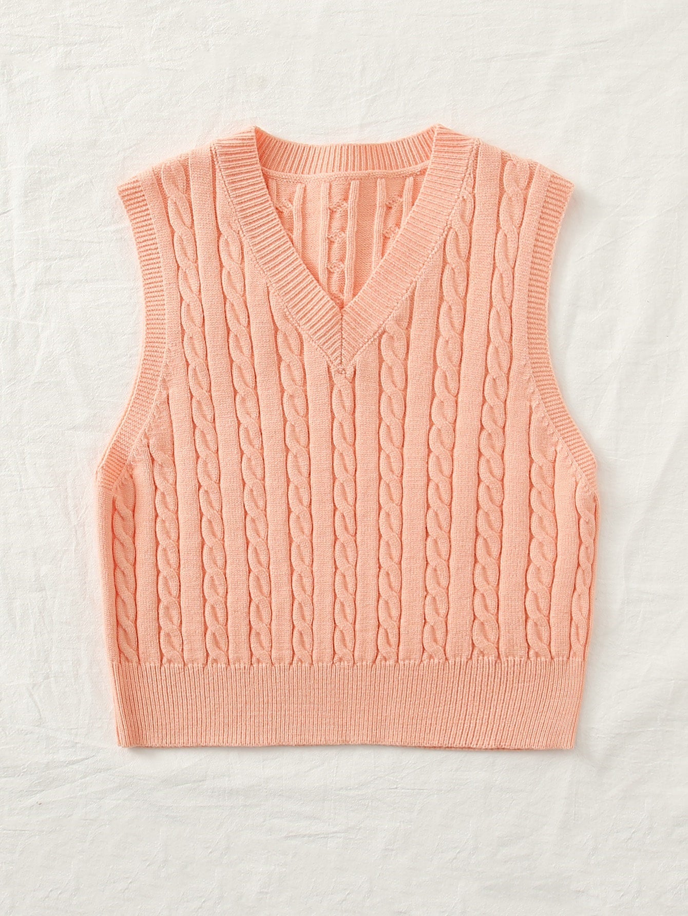Women's Quality Knitted Twisted Pullover Sleeveless Vests