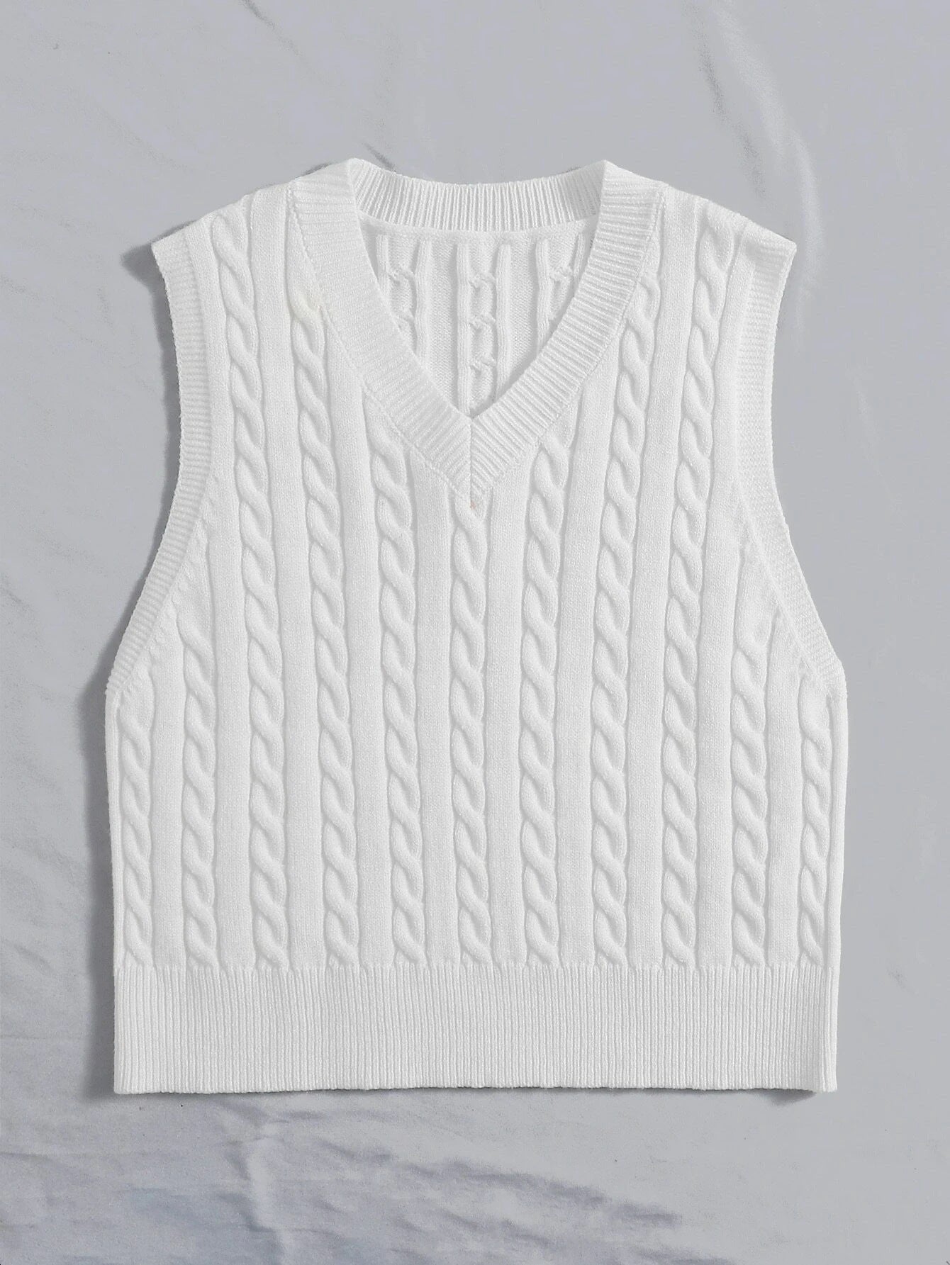 Women's Quality Knitted Twisted Pullover Sleeveless Vests