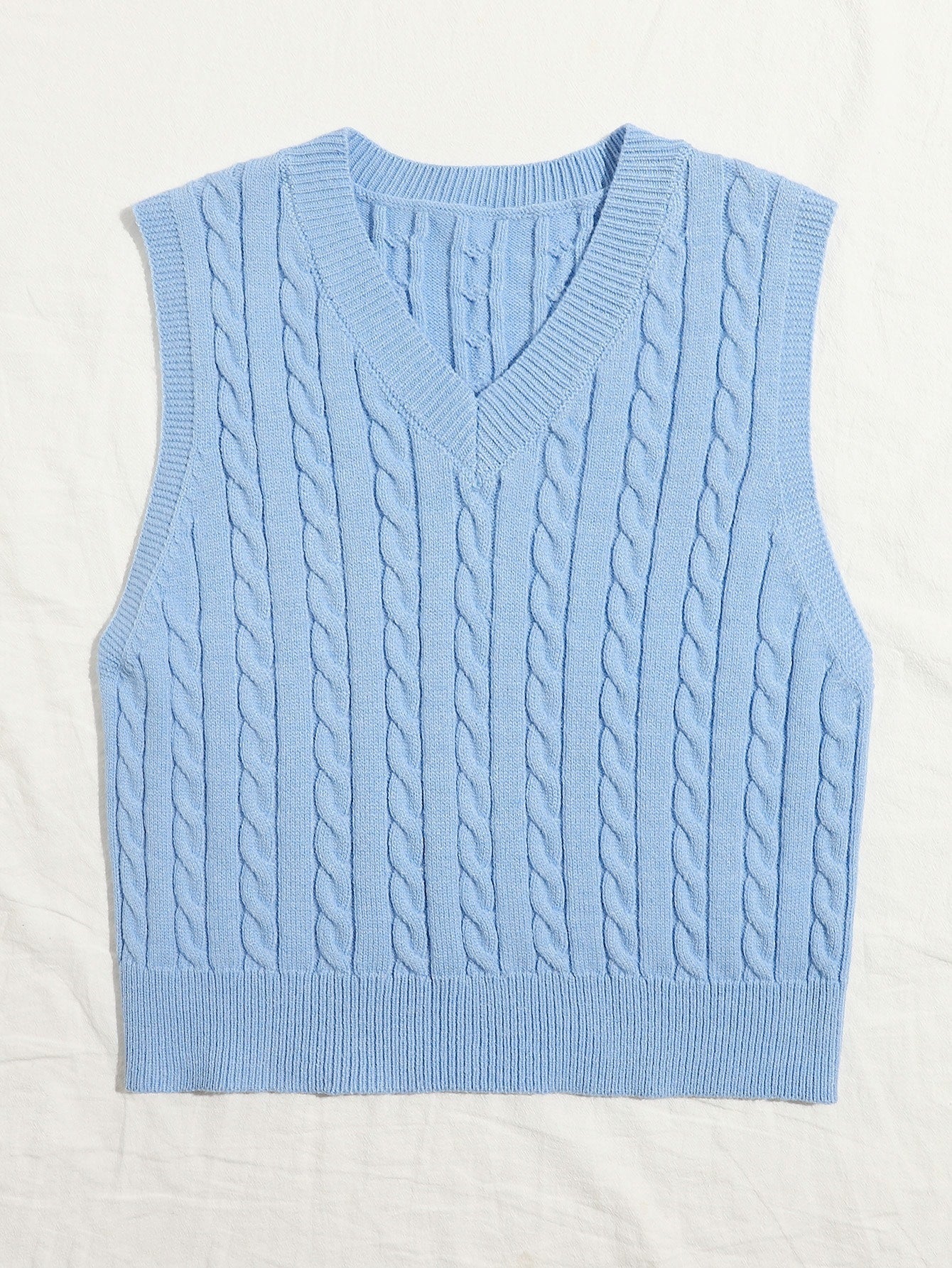 Women's Quality Knitted Twisted Pullover Sleeveless Vests