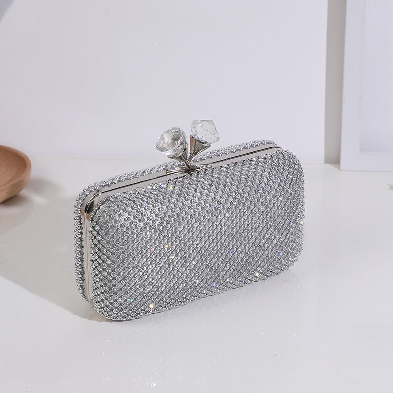 Women's Fashion Personality Diamond Clutch Korean Style Evening Bags