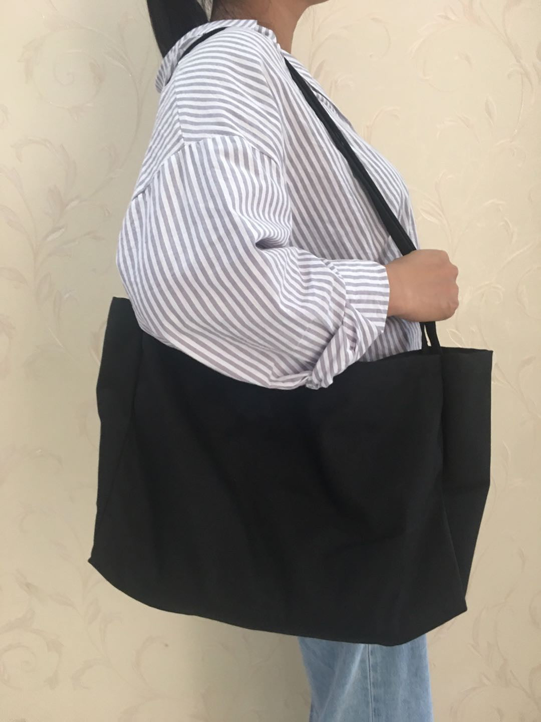 Capacity Shopping Denim Mother Literary Tide Women's Shoulder Bag