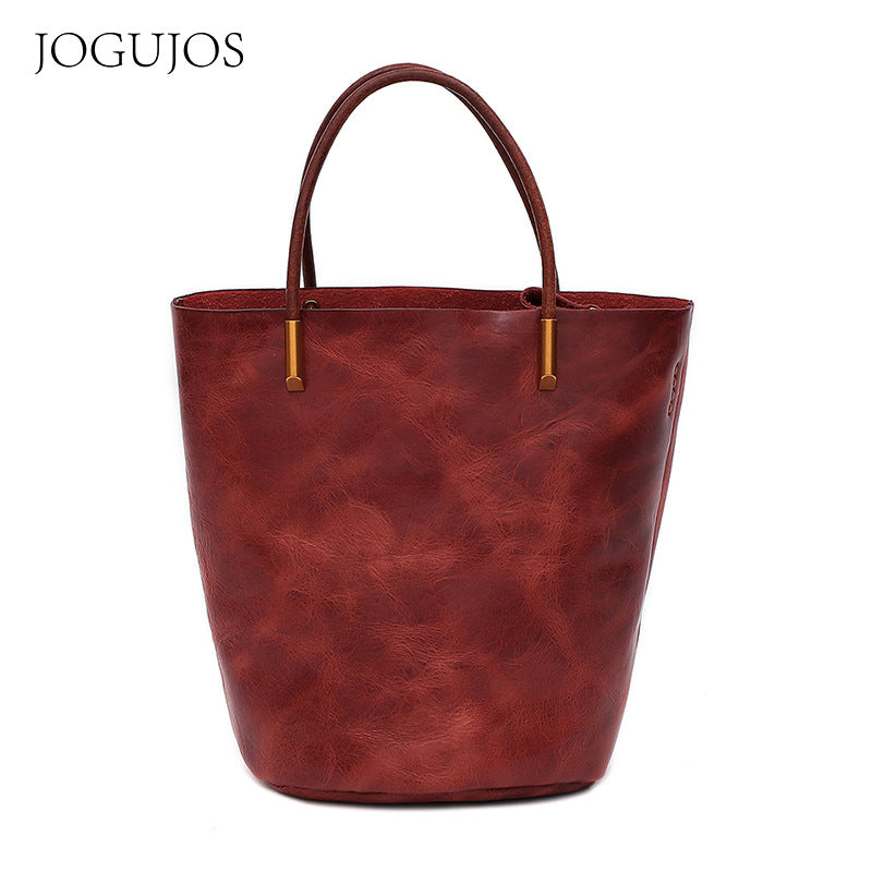 Women's Retro Large Capacity Totes Portable Female Shoulder Bags