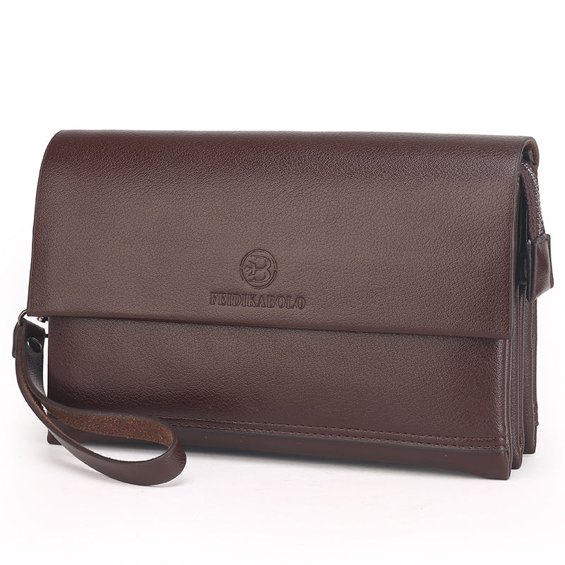 Men's Unique Business Clutch Soft Surface Men's Handbags