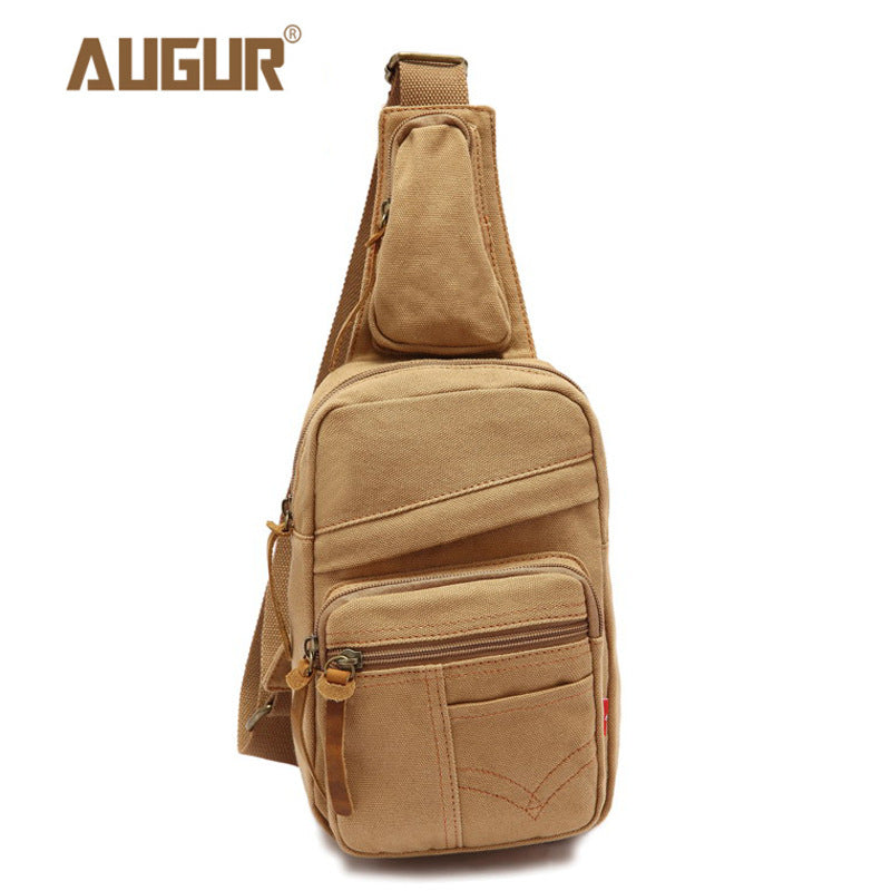 Flying Cloth High-grade Washed Canvas Fan Men's Chest Bags